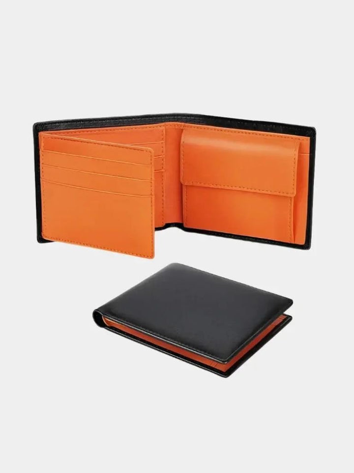 Minimalistische RFID-beschermde portemonnee van echt leer – compact en veilig