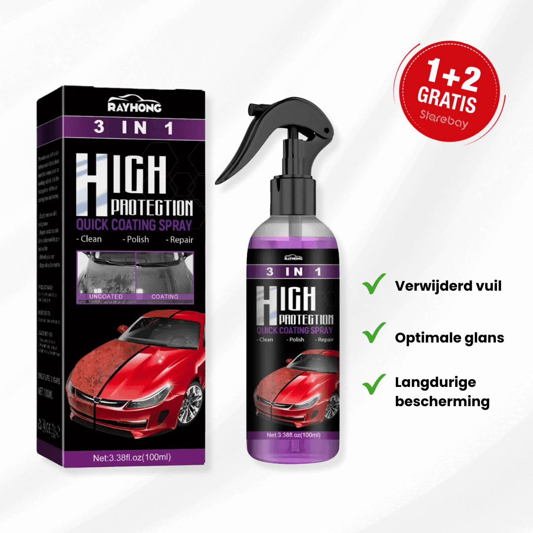 AutoGlanz™ | 3-in-1 Nano Keramische Coating Spray | 1+2 Gratis - Storebay.nl