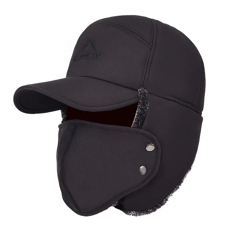 Warme heren wintermuts met oorflappen | Met gezichtsmasker voor extreme kou