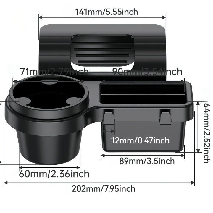 Auto deur organizer | 4-in-1 bekerhouder en telefoonhouder