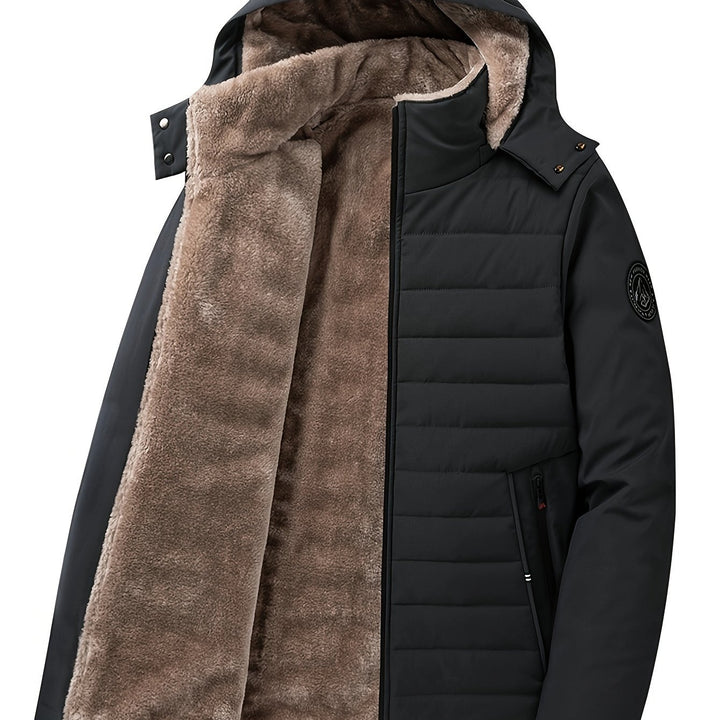 Heren winterjas | Parka met fleece voering en capuchon