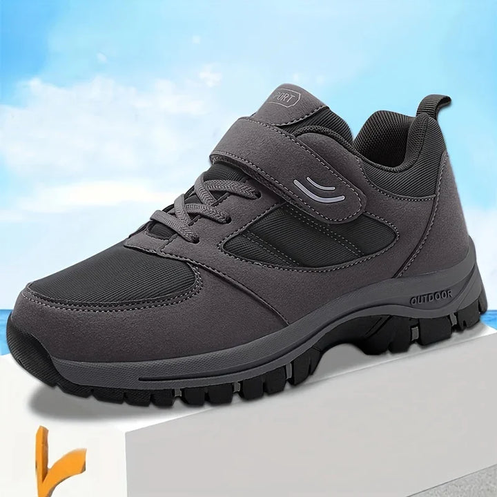 Heren sneakers zwart | Comfortabele sportschoenen met klittenband