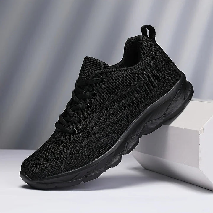 Dames sneakers zwart | Lichtgewicht ademende sportschoenen