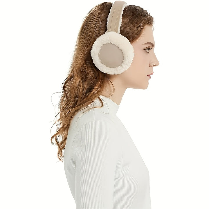 Dames oorwarmers | Fleece earmuffs van suède, opvouwbaar en warm