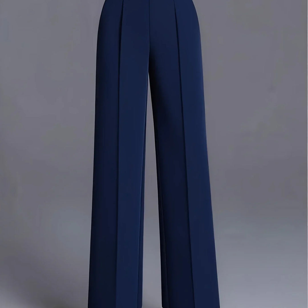 Dames pantalon | Hoge taille wide leg broek voor kantoor