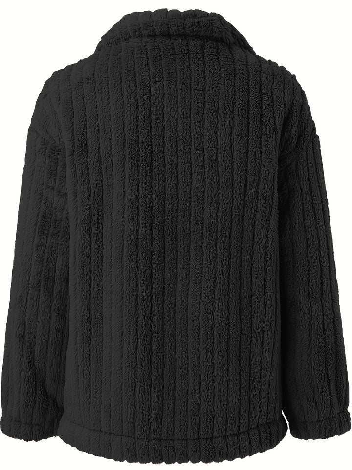 Teddy jas dames | Warme winterjas dames met zakken