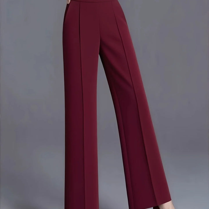 Dames pantalon | Hoge taille wide leg broek voor kantoor