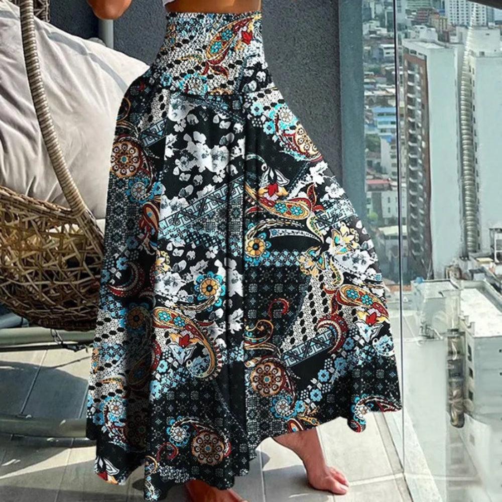 Boho A-lijn-Rok met hoge taille | Voor een elegante zomerlook - Storebay.nl