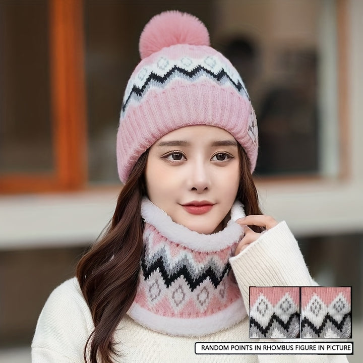 Wintermuts dames | Fleece beanie met gezichtsmasker set