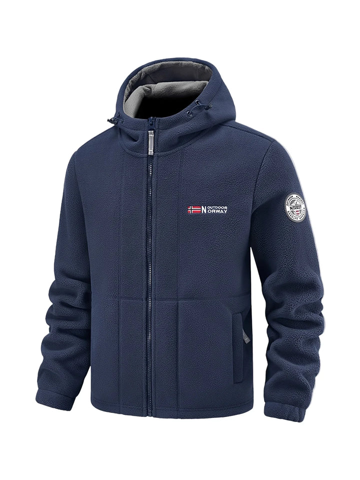Winter fleece jas heren | Warme jas met capuchon en meerdere zakken
