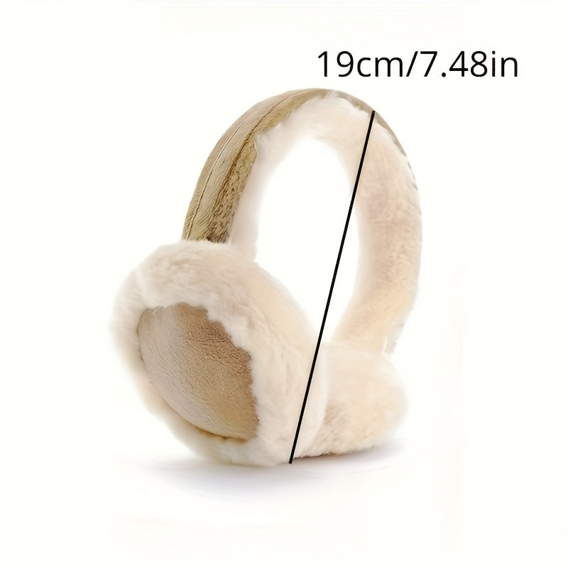 Dames oorwarmers | Fleece earmuffs van suède, opvouwbaar en warm