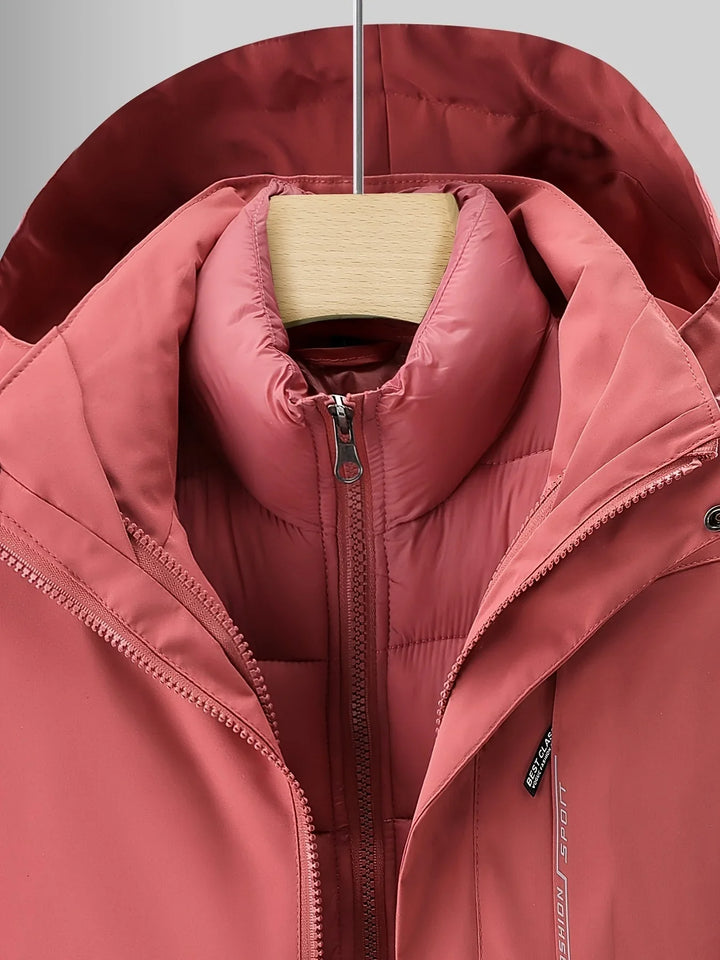 Dames winterjas | Outdoor jas met capuchon en uitneembare voering