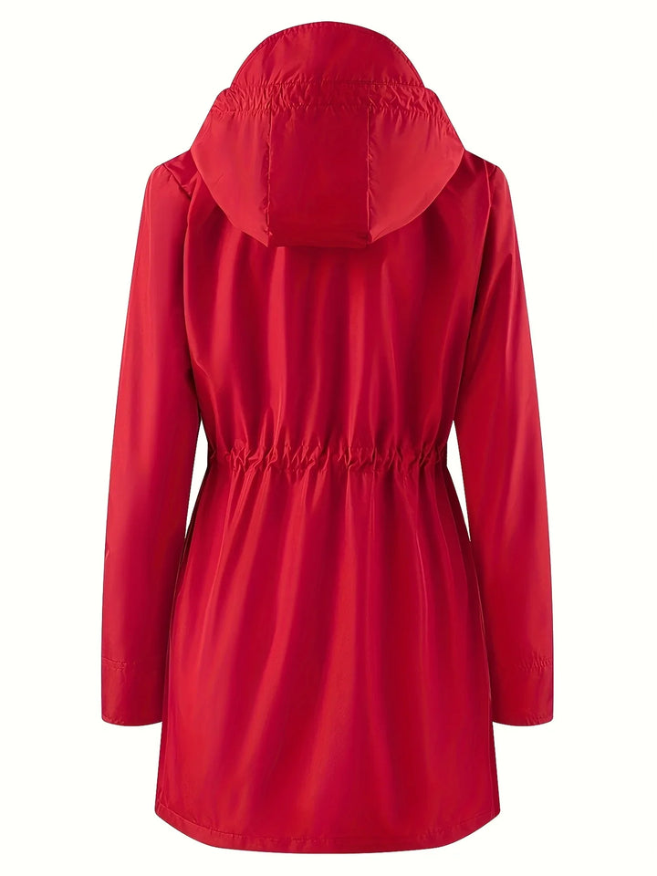 Dames trenchcoat | Jas met capuchon en verstelbare taille