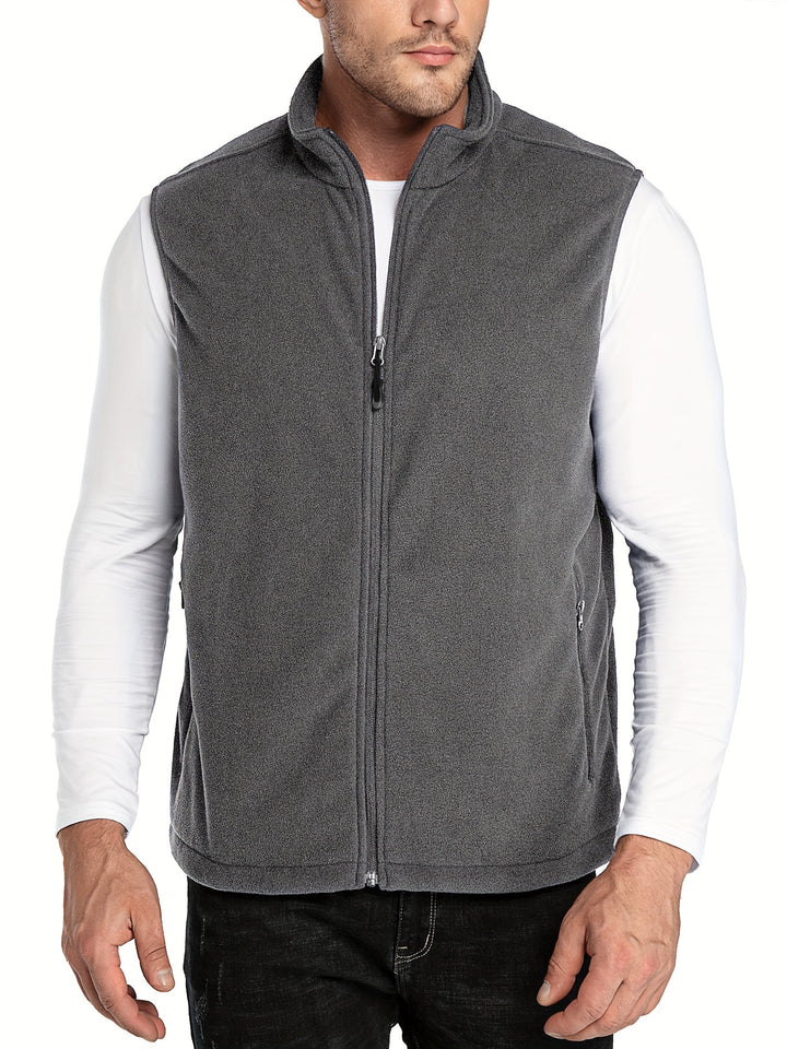 Fleece vest heren | Lichtgewicht mouwloos vest met rits