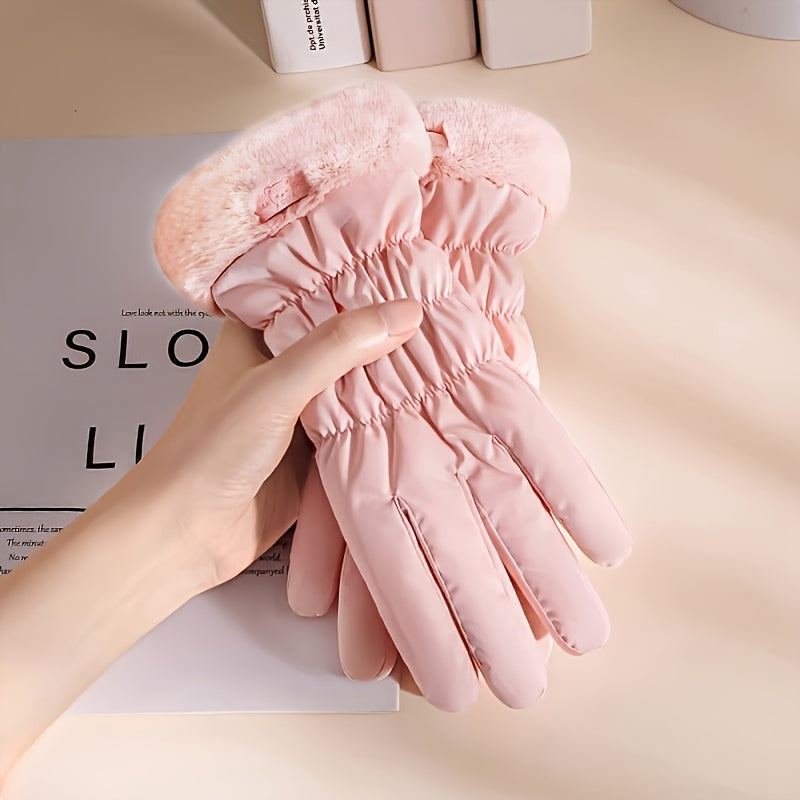 Dames handschoenen | Fleece winter gloves met touchscreenfunctie