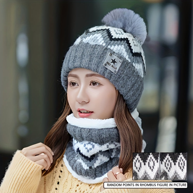 Wintermuts dames | Fleece beanie met gezichtsmasker set