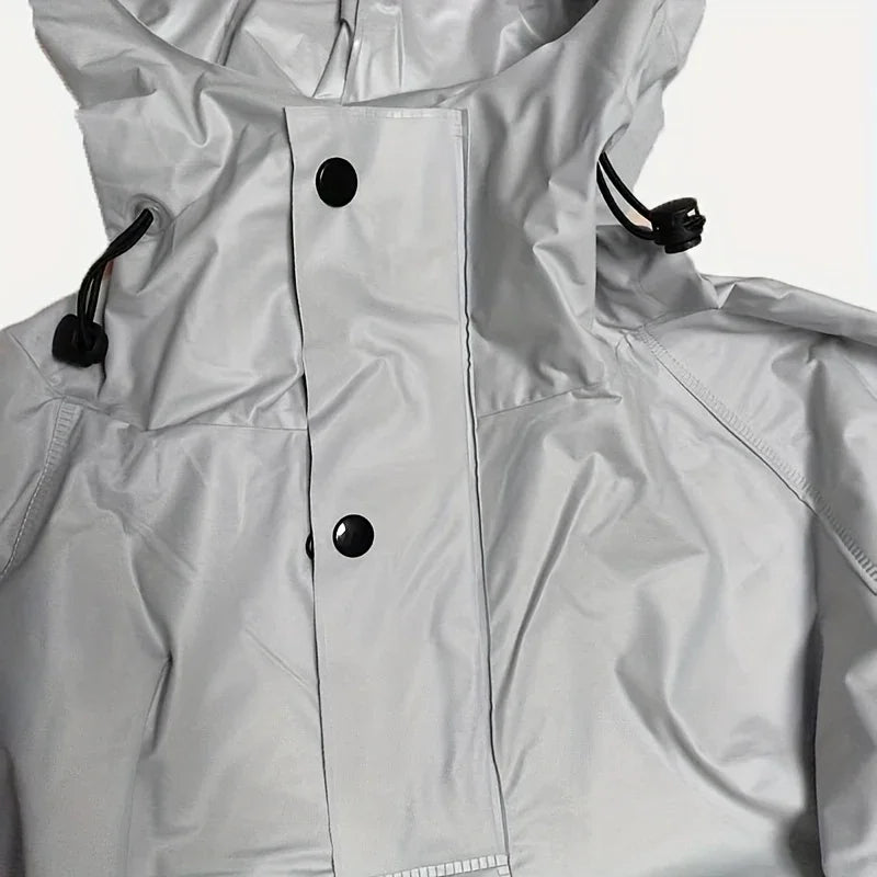 Regenjas dames en heren | Lange waterdichte poncho met capuchon