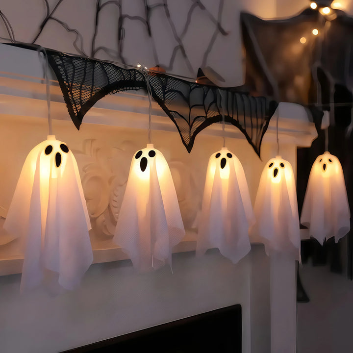 Halloween lichtslinger | Spook lampjes met warm wit licht