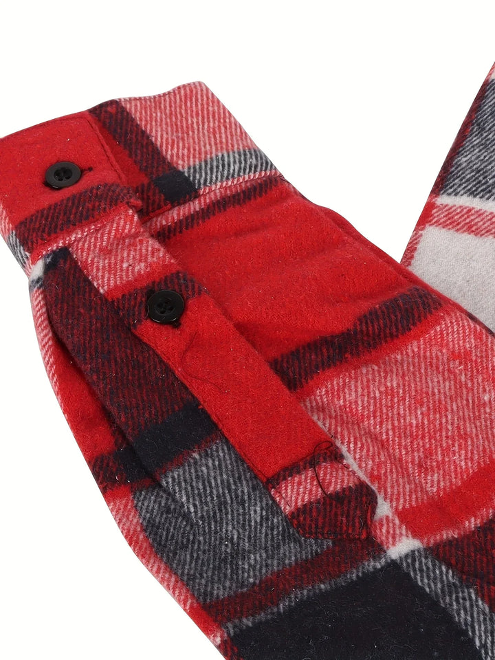 Heren overhemd | Geruit flanel shirt met lange mouw