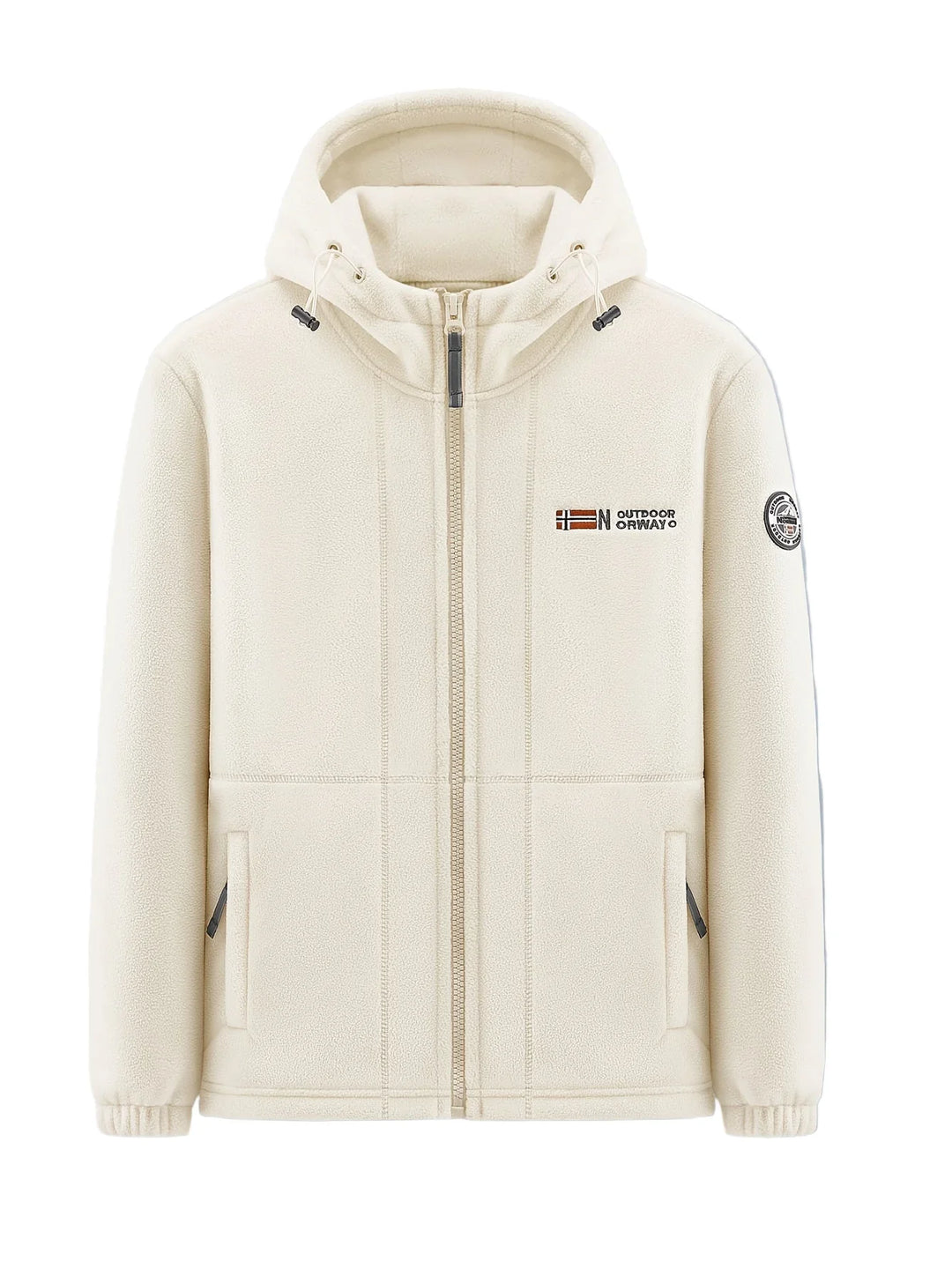 Winter fleece jas heren | Warme jas met capuchon en meerdere zakken