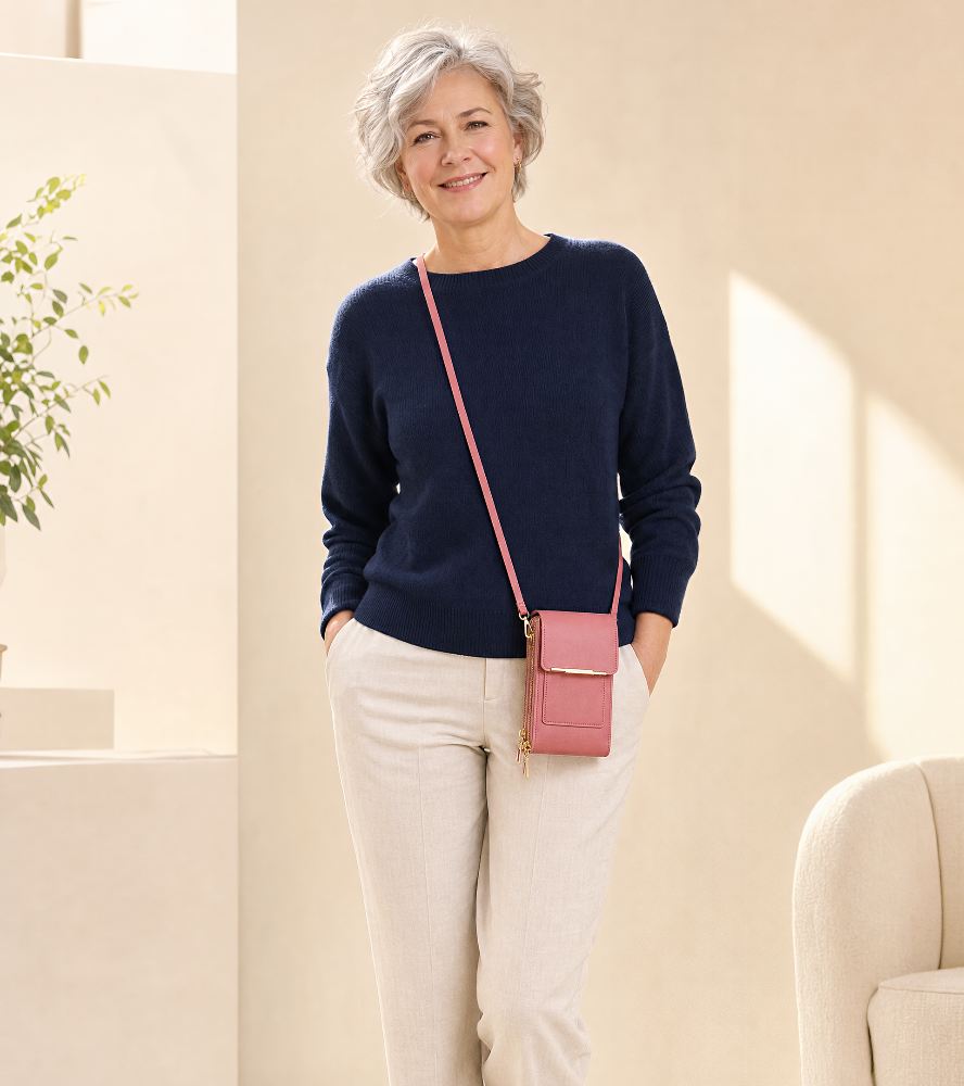 Crossbody telefoontasje met touchscreenvenster | 1+1 GRATIS