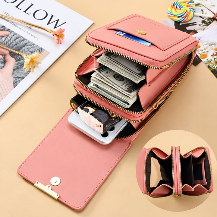Crossbody telefoontasje met touchscreenvenster | 1+1 GRATIS
