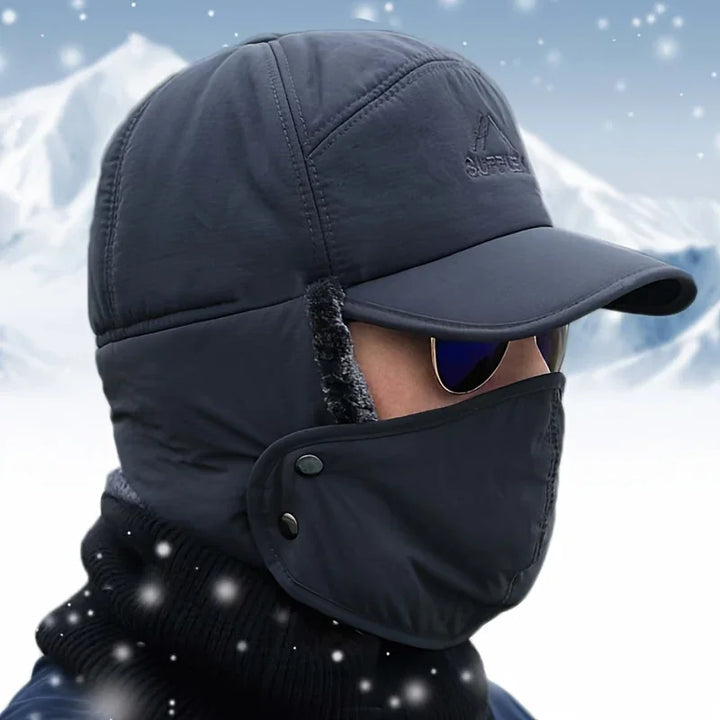 Warme heren wintermuts met oorflappen | Met gezichtsmasker voor extreme kou