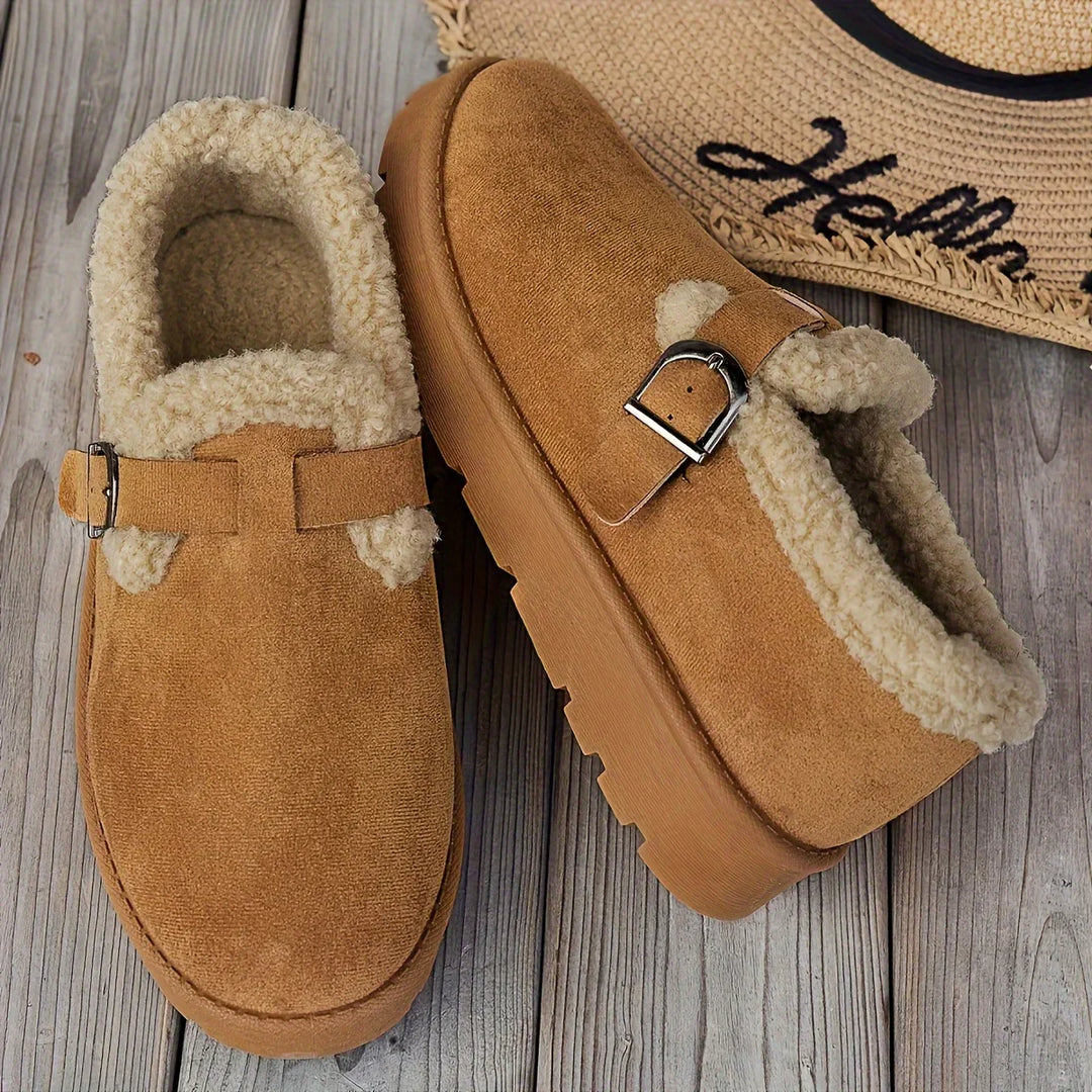 Dames boots | Instap lage boots met fleece voering
