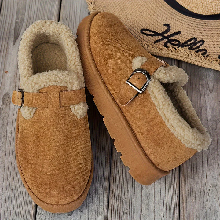 Dames boots | Instap lage boots met fleece voering