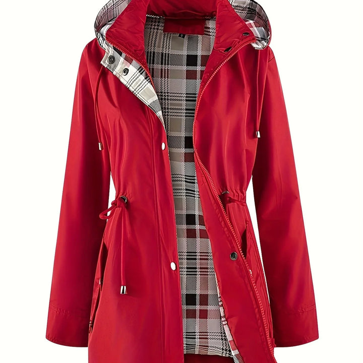 Dames trenchcoat | Jas met capuchon en verstelbare taille