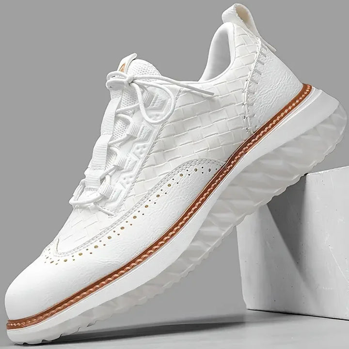 Heren sneakers | Leren casual schoenen met comfortzool