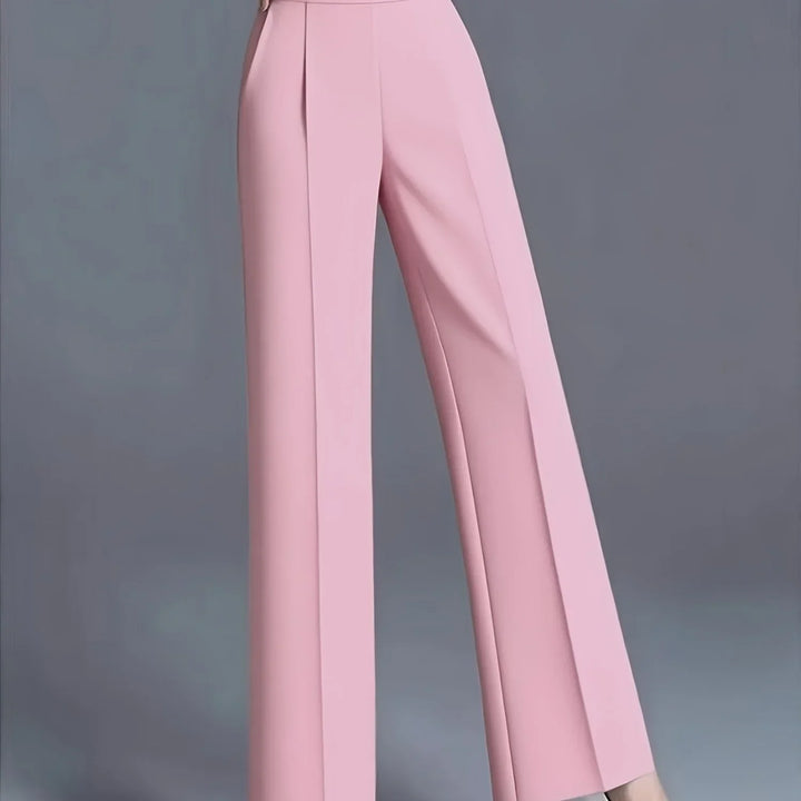 Dames pantalon | Hoge taille wide leg broek voor kantoor