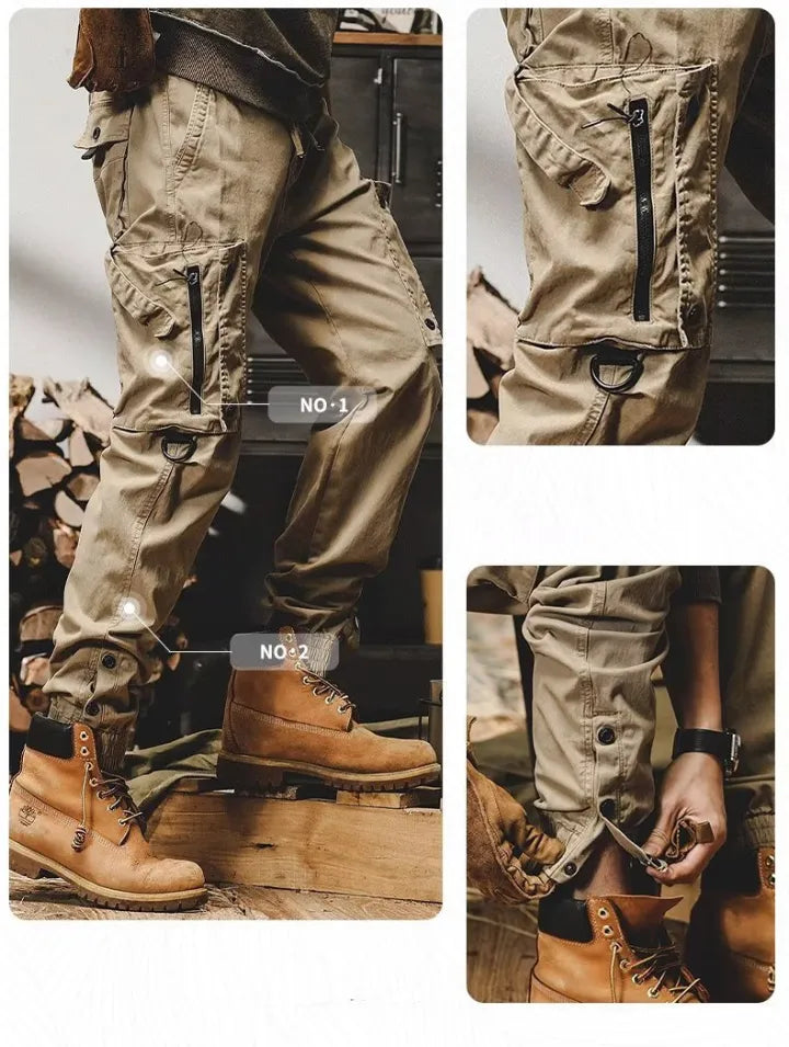 Heren tactical cargo broek met ritszakken