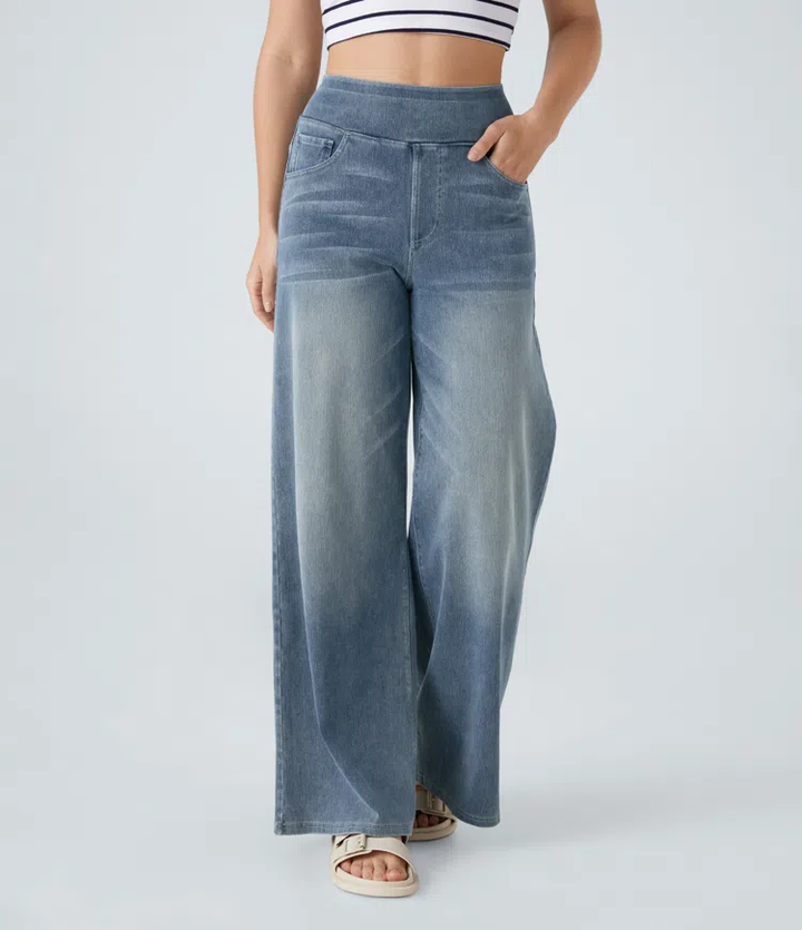 Wide Fit Jeans | Dames jeans met wijde pijpen
