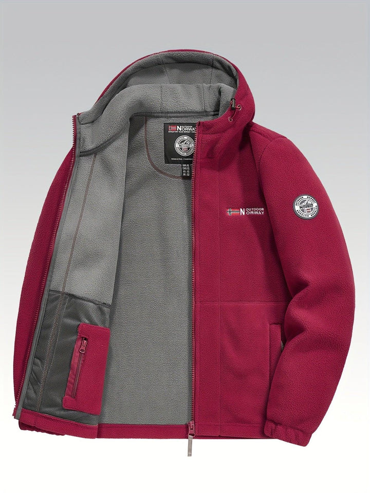 Winter fleece jas heren | Warme jas met capuchon en meerdere zakken