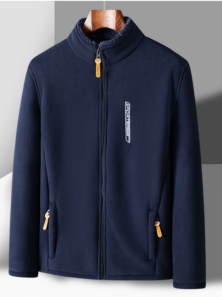 Dames winterjas | Fleece jas met hoge kraag en rits