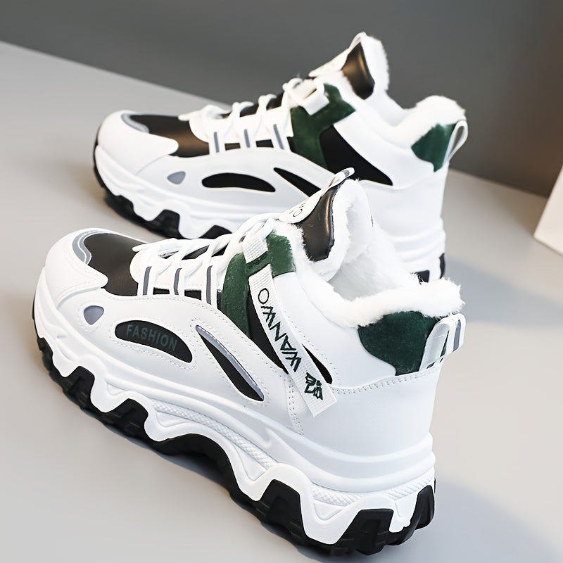 Sneakers dames | Witte casual schoenen met platte zool