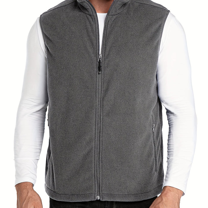 Fleece vest heren | Lichtgewicht mouwloos vest met rits