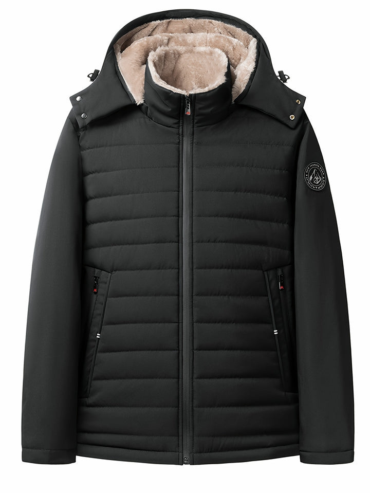 Heren winterjas | Parka met fleece voering en capuchon