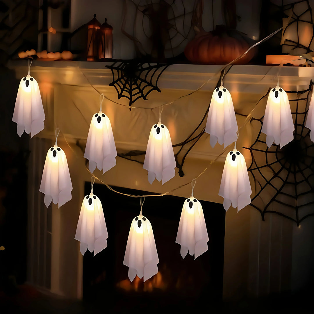 Halloween lichtslinger | Spook lampjes met warm wit licht