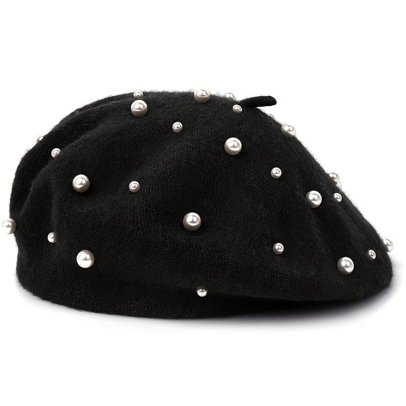 Baret dames met parels | Elegante winter baret voor herfst & dagelijks gebruik