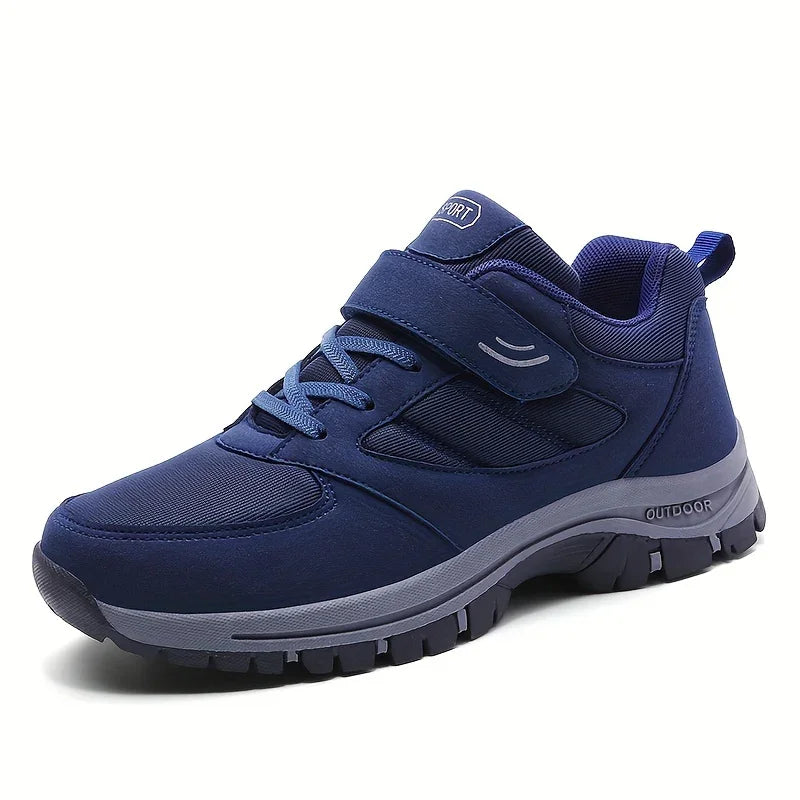 Heren sneakers zwart | Comfortabele sportschoenen met klittenband