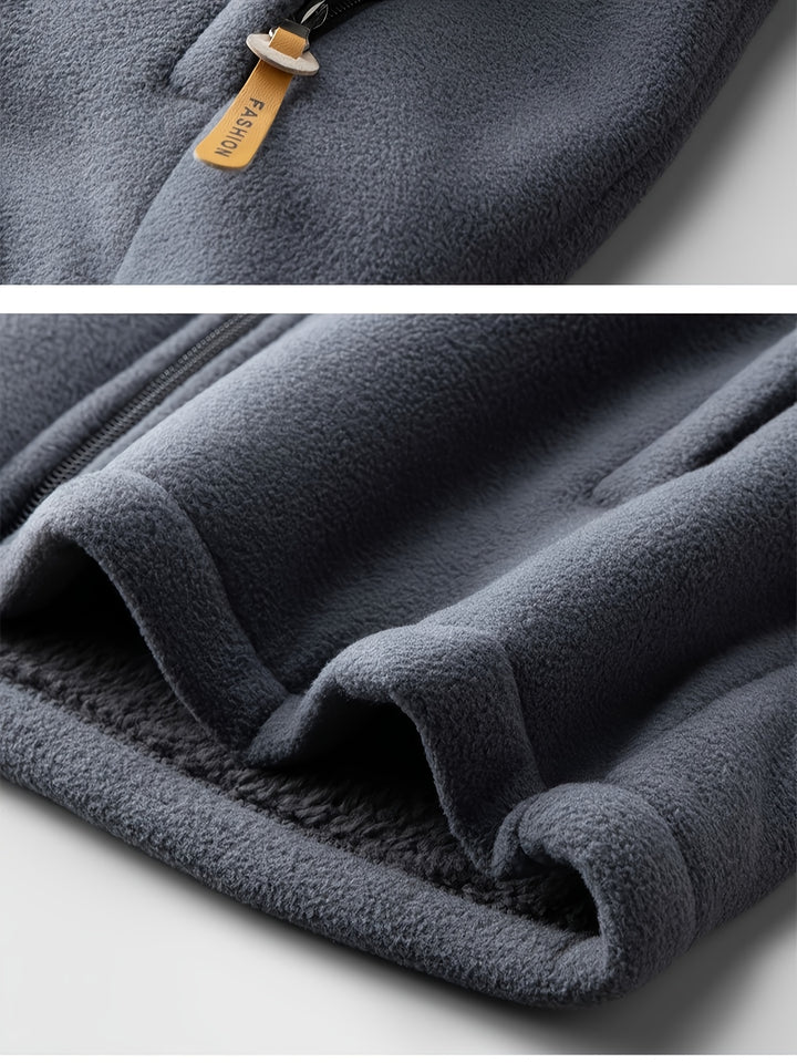 Dames winterjas | Fleece jas met hoge kraag en rits