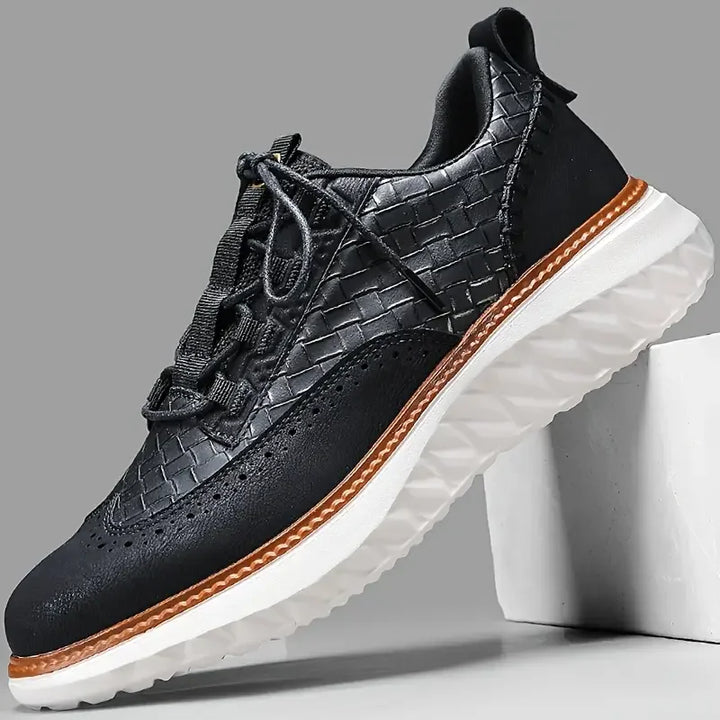 Heren sneakers | Leren casual schoenen met comfortzool