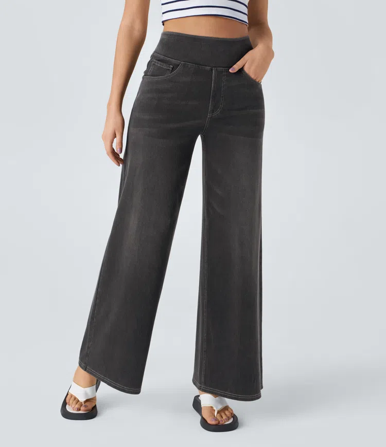 Wide Fit Jeans | Dames jeans met wijde pijpen