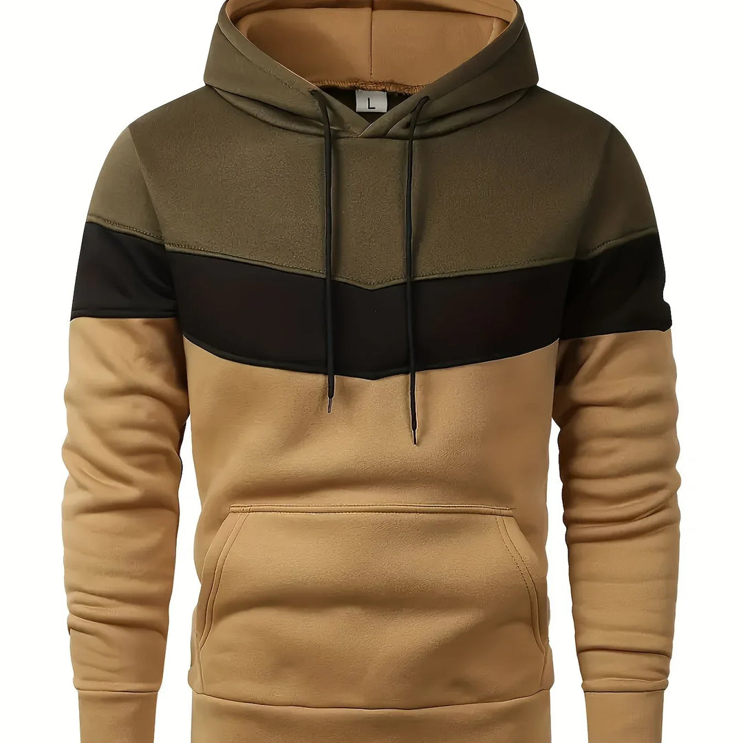 Heren hoodie | Comfortabele trui met capuchon en kangoeroezak