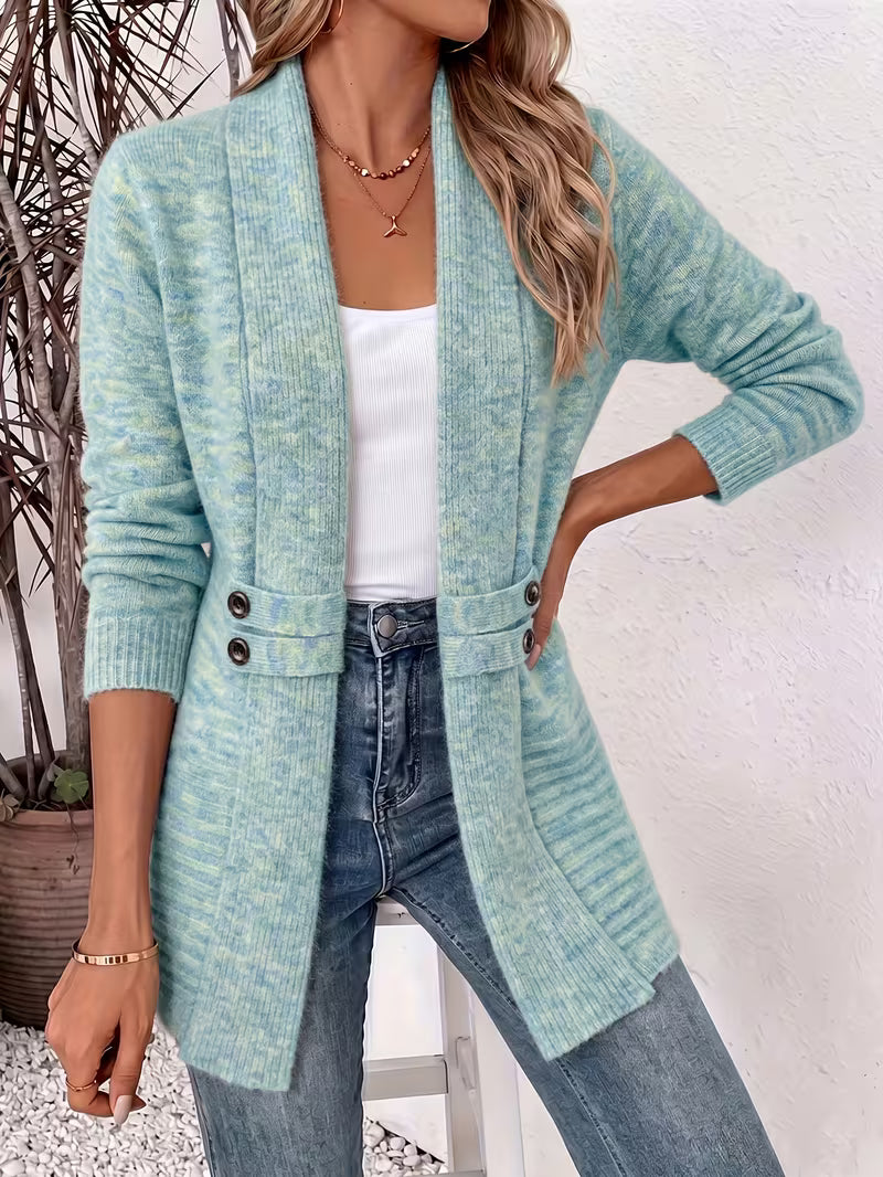Vest dames | Lang gebreid vest met elegante pasvorm