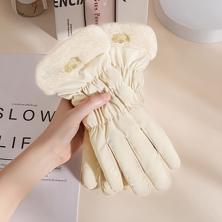 Dames handschoenen | Fleece winter gloves met touchscreenfunctie