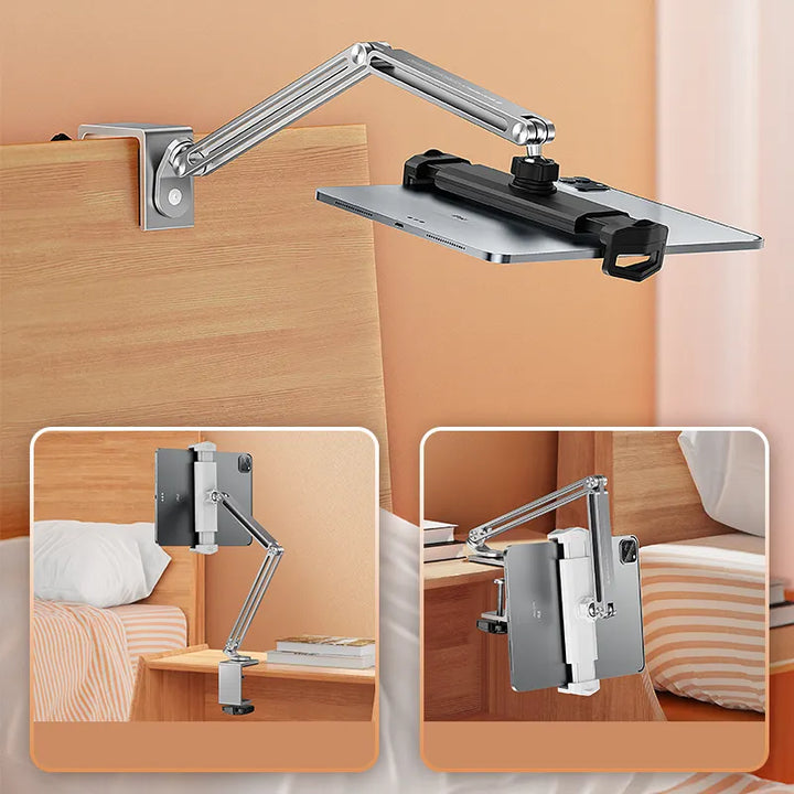Tablet houder | Verstelbare arm 360° klem voor bureau/bed
