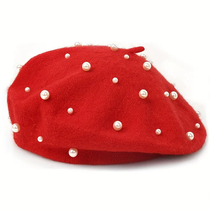 Baret dames met parels | Elegante winter baret voor herfst & dagelijks gebruik